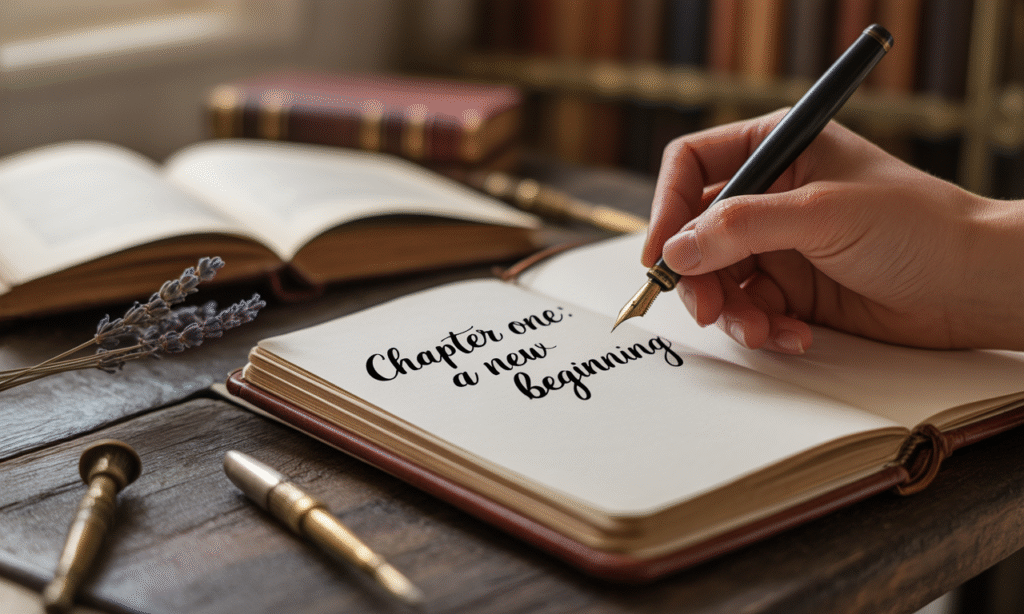 Journal entry titled ‘A New Beginning,’ representing the decision to take personal responsibility and create change