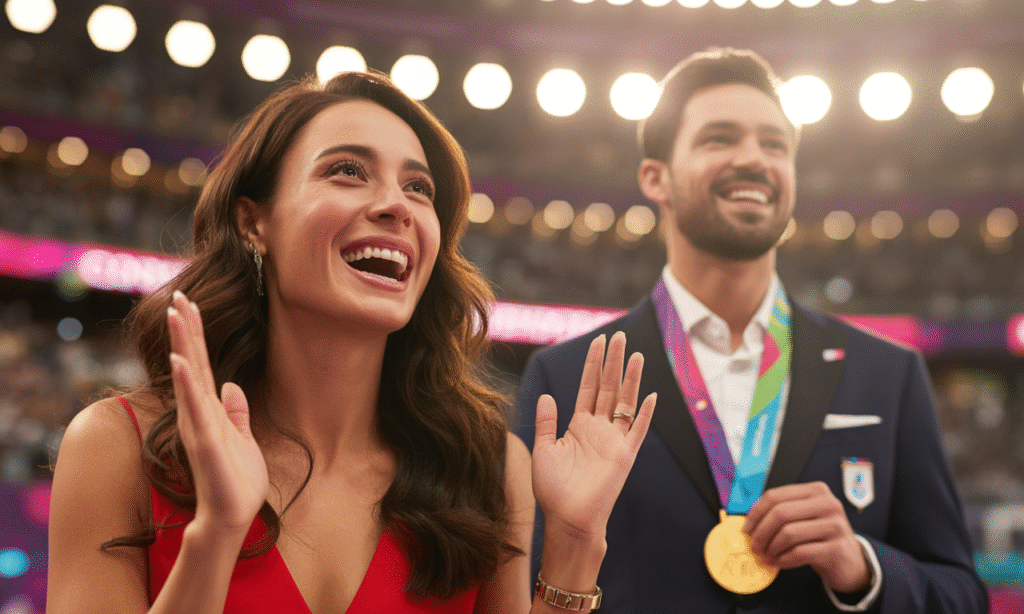 Spouse celebrating their partner’s success, showing mutual support and joy.
