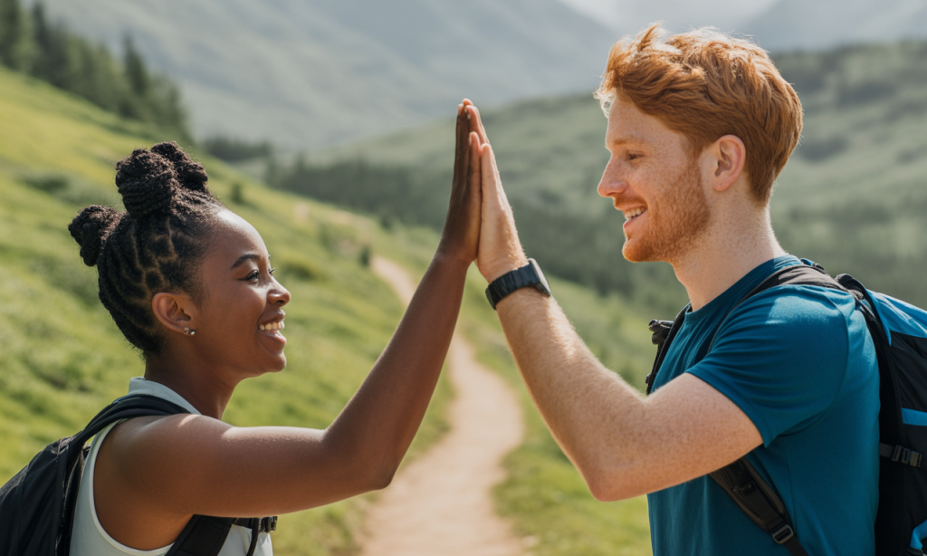 Married couple clasping hands, symbolizing teamwork in marriage.